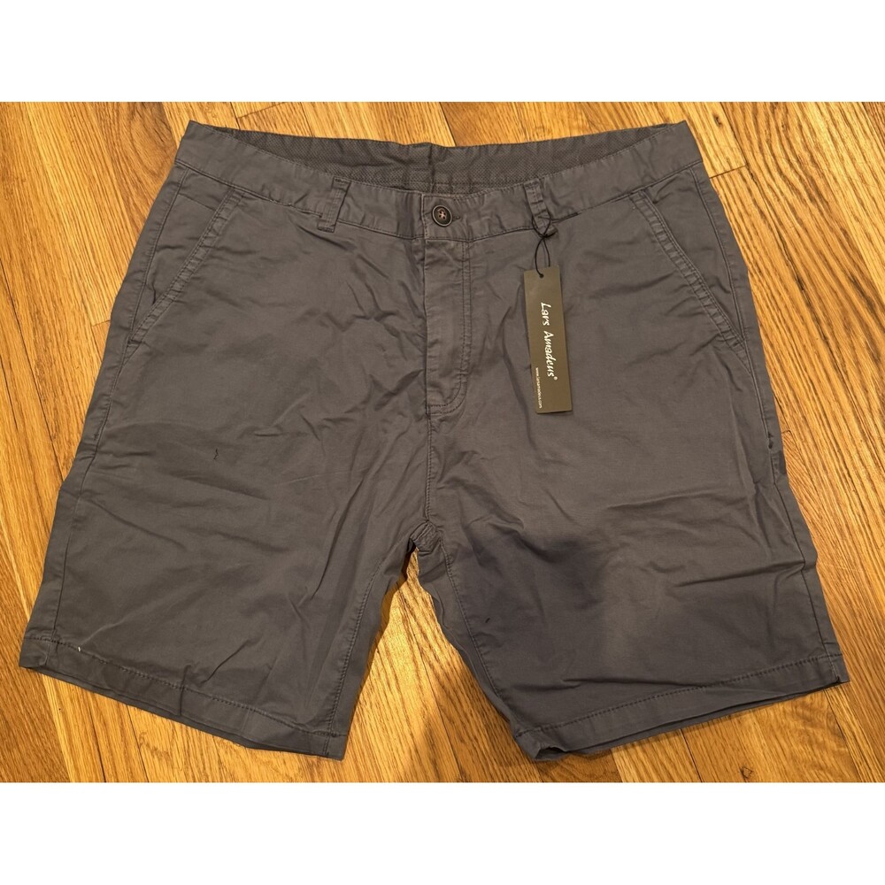 Nwt Mens Lars Amadeus Slate Blue Chino Shorts Size 36